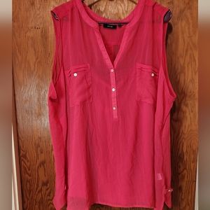 APT 9 TANK TOP W/UNDERSHIRT BRIGHT PINK SIZE 3X